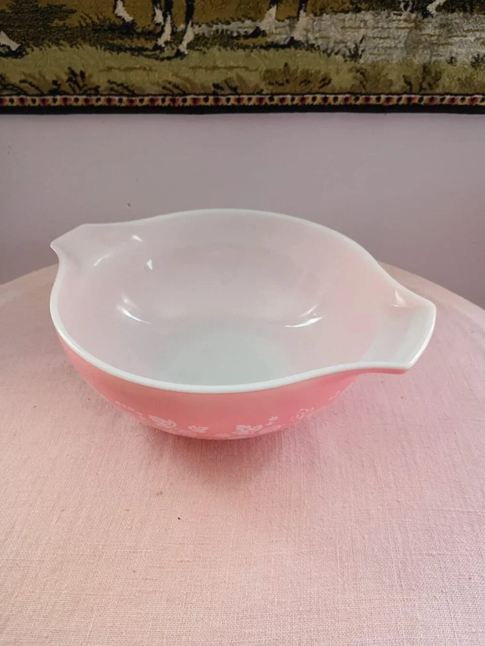 Vintage Pyrex Pink Gooseberry Cinderella Mixing Bowl Set of 4